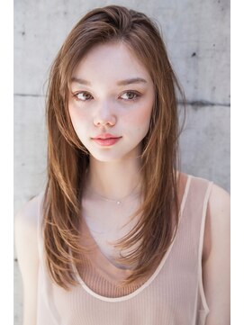 ロジッタ(ROJITHA) 【ROJITHA】 シアーベージュ×レイヤーストレート