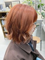 テトヘアー(teto hair) オレンジカラー ピンクカラー ピンクオレンジ