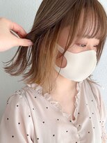 ジェム(GEM) シアーベージュ/イヤリングカラー/切りっぱなしボブ