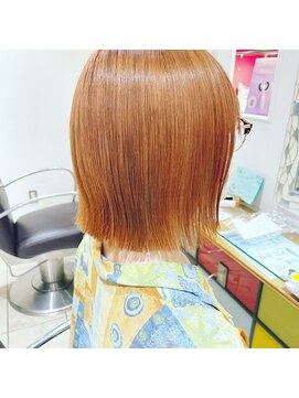 ネオリーブ チッタ 阿佐ヶ谷店(Neolive citta) くすみアプリコット×モードボブ