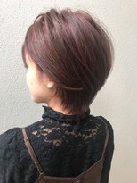 フロート 小阪店(float)&nbsp;ラベンダーカラー_マロンベージュ Aラインボブ かきあげ