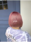 pink × ボブ