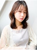 小顔ヘルシースタイル/セミウェット/外ハネ/くびれ/チョコレート