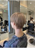 【有坂映哉】艶感ホワイトーベージュ/マッシュ/ハイトーン