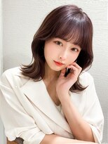 ラルユー 金山(LallYou)&nbsp;黒髪/グレーベージュ/レイヤーロング/前髪パーマ