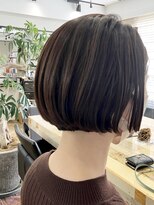 ファイブシーン アオヤマ(5SCENE AOYAMA)&nbsp;切りっぱなしボブミニボブパーマくびれボブ外ハネボブブリーチ