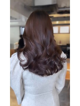 レノラ 本町(LENORA) ウェーブパーマこなれミディ前髪レイヤーカット長めバング