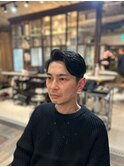 大人外国人風メンズサイドパート刈り上げ:Ruka Araki