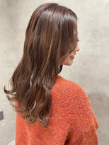 ミュウ(Miiiu)&nbsp;30代40代ナチュラルブラウンセンターパートなみなみウェーブ