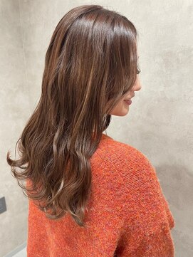 ミュウ(Miiiu) 30代40代ナチュラルブラウンセンターパートなみなみウェーブ