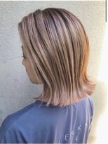 アース 大分森町店(HAIR&MAKE EARTH)&nbsp;20代30代40代ハイライト外国人風カラーピンクアッシュ外ハネ