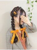 推し活ツイン三つ編み【京都/ヘアセット/着付け】