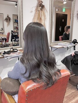 【透明感No.1】透け感ラベンダーグレージュ..~*＊.巻き髪ver.