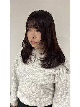 ボルドー×レイヤーカット