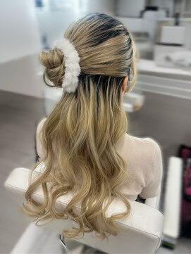 ハーフアップ/くるみちゃんヘア/ヘアセット