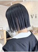 パッとが可愛い切りっぱなしボブ