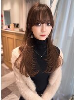 ロンドアリシア 金山(Lond Alexia) 小顔レイヤー×ピンクブラウン