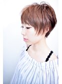 【morio池袋】今年流行大人かわいい前下がり透け感ショート