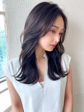 アフロート ディル(AFLOAT D'L) 大人かわいい ヨシンモリ グレーべージュ 外ハネ くびれヘア