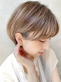アッシュ 下北沢店(Ash) シースルーバングショートスタイル横顔美人丸みショートボブ