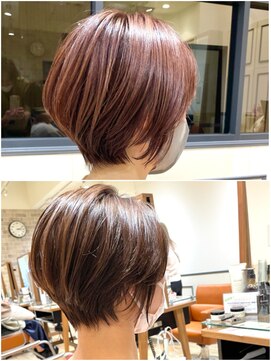ネオリーブエム(Neolive em;) 首が細く長く見えて小顔効果抜群のショートボブ☆似合わせカット