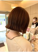 【板倉花連】*. 秋冬オレンジブラウン×プツっとボブ.*
