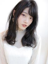 アグ ヘアー リズ 田辺銀座通り店(Agu hair liz) 《Agu hair》グロッシー×クセ毛風こなれミディアム