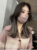 韓国ヘアイメチェンハッシュカット似合わせカットレッドブラウン