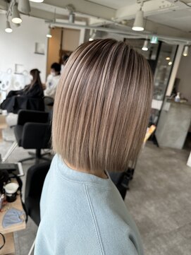 ラフ 難波店(LAFF) #セミディ#シアカラー#ショートヘアー#姫カット#ダークアッシュ