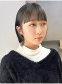 ダブルカラー外ハネボブインナーカラーハイライトケアブリーチ