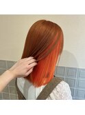 #インナーカラー #オレンジ #オレンジベージュ