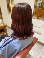 ルシュカイチマルニ(Rasca102)&nbsp;ボルドーカラー/ボブ/ウェーブ巻き/暖色カラー