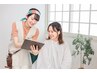 艶カット（2回シャンプー+1回トリートメント+髪ケア＆しなやかトリートメント