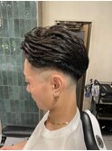 【20代 男性】スキンフェードオールバック(大宮/バーバー)