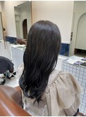 ブルー×ナチュラル巻き
