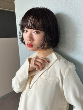 アム(amu) ボブパーマ/くせ毛カット/くせ毛風パーマ/くせ毛活かし/ミニボブ