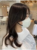 ダブルカラーミルクティーベージュカラーブルーブラックブリーチ