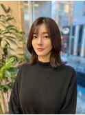 大人ミディアムボブスタイル