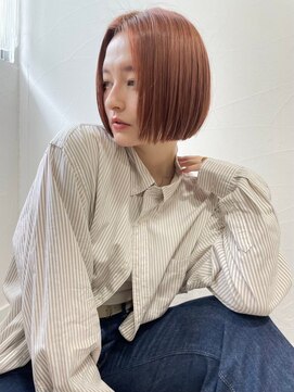 クラン 岡本(Chlan) アプリコットオレンジ　ワンレンボブ