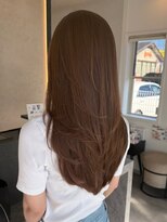 リエンスクレア(RIENS xrea)&nbsp;セミロングレイヤー*ツヤ感たっぷりブラウンカラー*YUMA