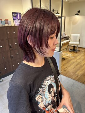 カグヤヒメ ドゥイ(kaguyahime doui) 艶感×ボルドーカラーが可愛いレイヤーボブ