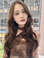 ミンクス 銀座店(MINX)&nbsp;小顔顔まわりレイヤー オリーブグレーココアベージュ