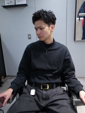 スパイキーショートランダムアイロンパーマラフショート/渋谷