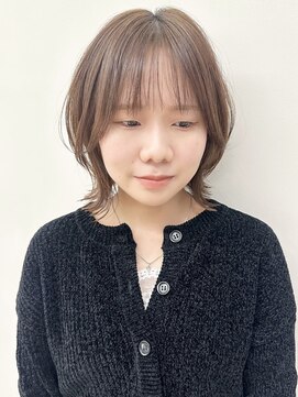 セイドット リー(Say. Ree) say.ショートボブひし形ショートダークレッドデザインカラー