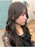 小顔に見える顔まわりカット/モカブラウン/ダークブラウン