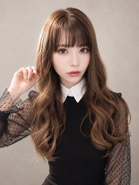 カミガミ 栄(KAMIGAMI) 韓国ブラウン×やわらかロングウェーブ