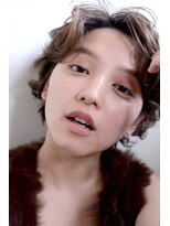 ミラバイグリーン(Mira by green)&nbsp;short　curl　×　beige　【ジェンダーレス】＃１