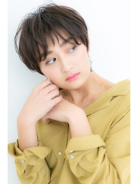 カバーヘア ブリス 上尾西口店(COVER HAIR bliss) モードクールな黒髪小顔マニッシュショートZ上尾20代30代40代