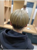 仙台D men'sカットハイトーンマッシュボブアッシュベージュstyle