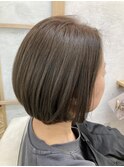 大人美人丸みボブ×オリーブアッシュ